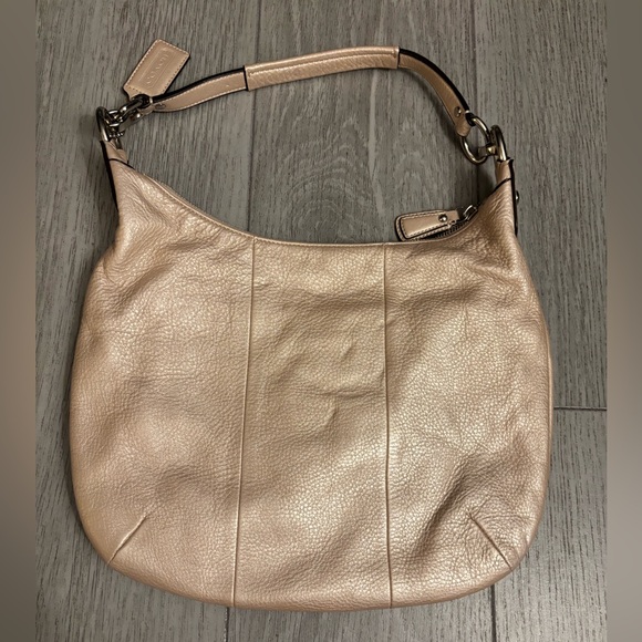 Coach Kristen purse handbag in beautiful pebbled leather. Pearlescent in EUC. - Picture 6 of 15